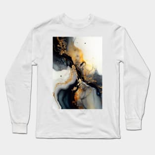 Splashed Lakes - Abstract Alcohol Ink Resin Art Long Sleeve T-Shirt